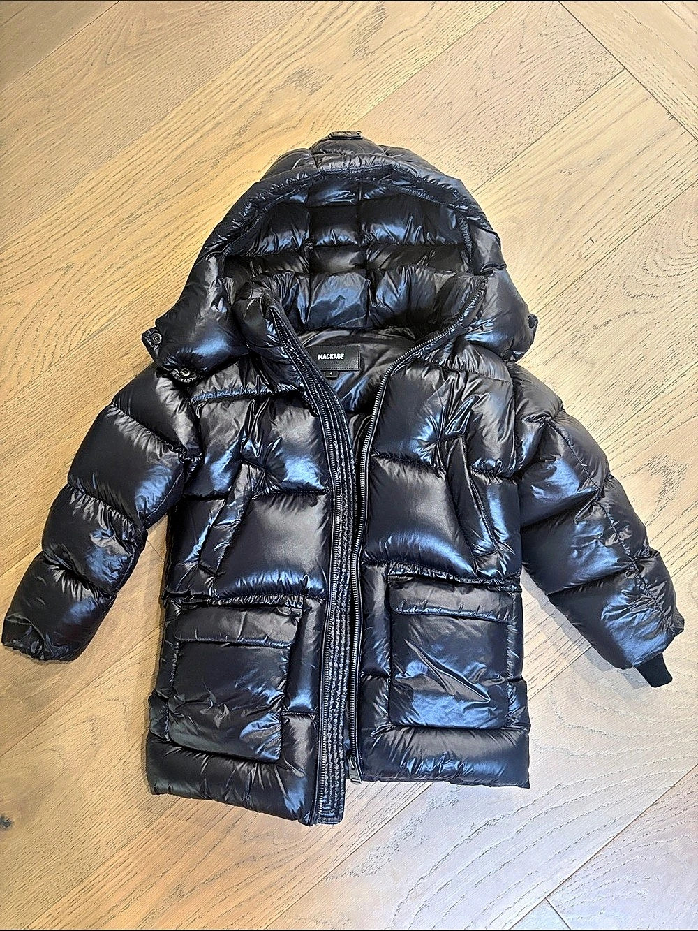 Mackage Kennie-TGLO Toddler Glossy Down Jacket Glossy Down Jacket Black Girls 4